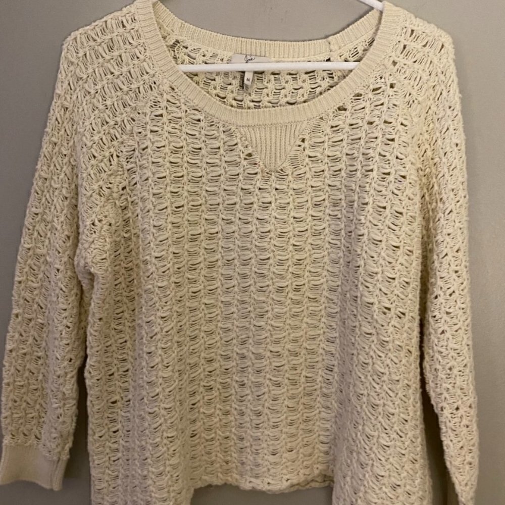 JOIE Crew Neck Sweater In Cream color Size M